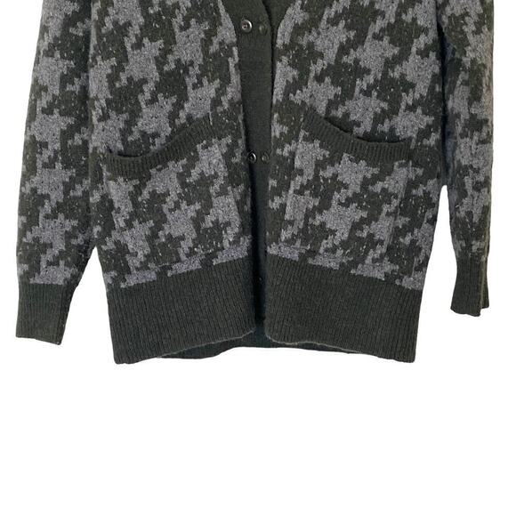 MADEWELL Allston Double-Button Cardigan Sweater in Houndstooth, Size X-Small - Picture 7 of 13